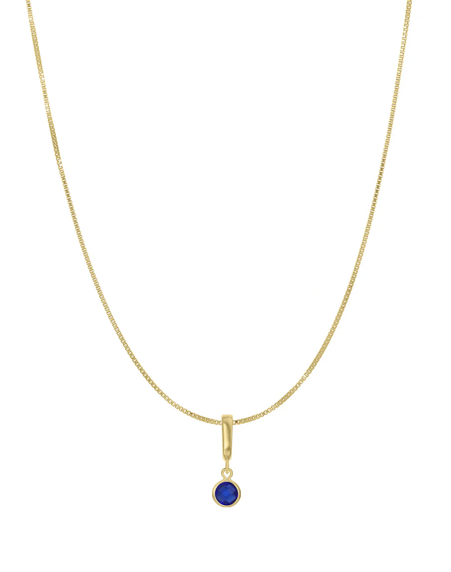 Bezel Birthstone Necklace - Image 11