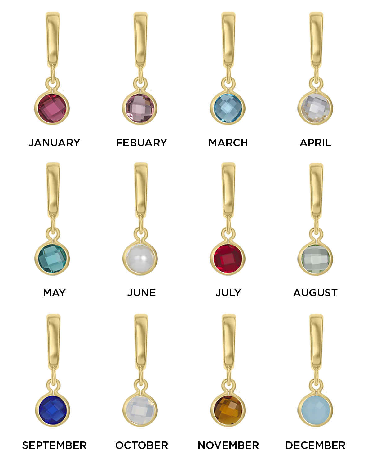 Bezel Birthstone Necklace - Image 2