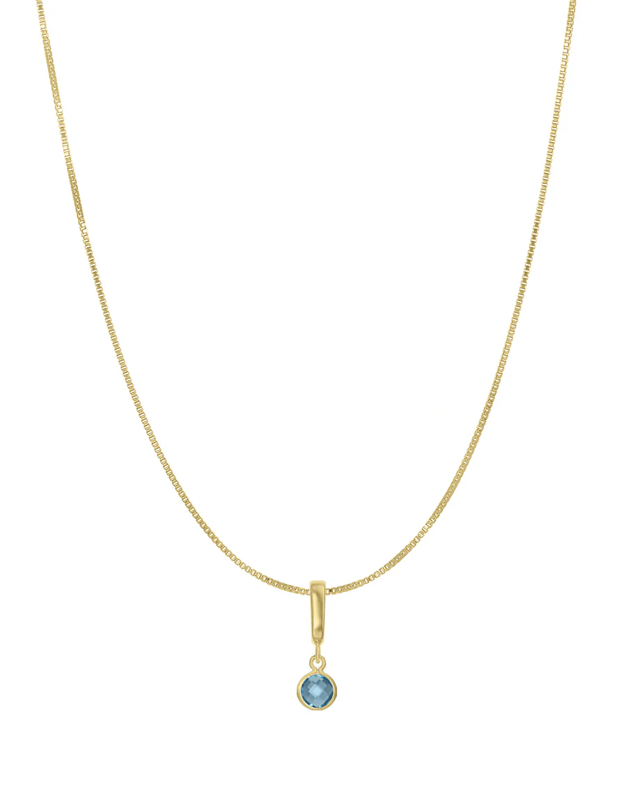 Bezel Birthstone Necklace - Image 5