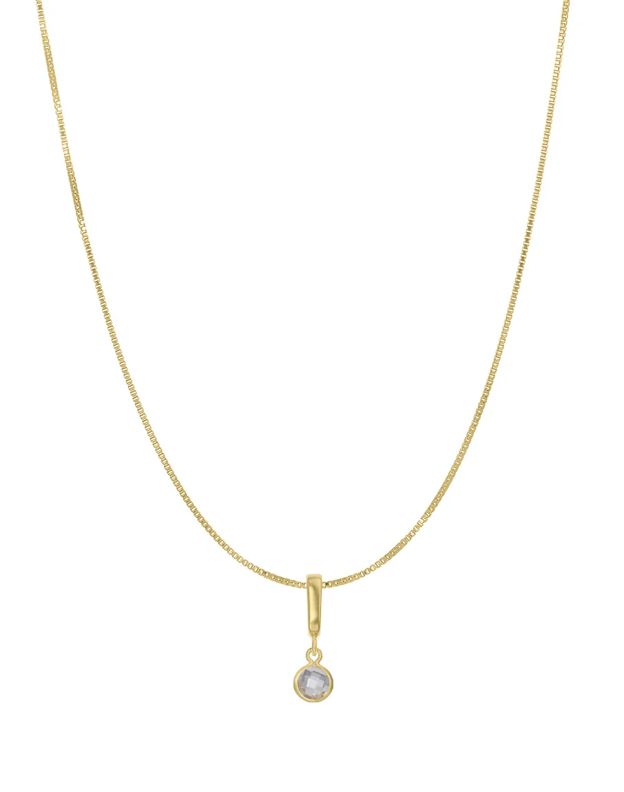 Bezel Birthstone Necklace - Image 6