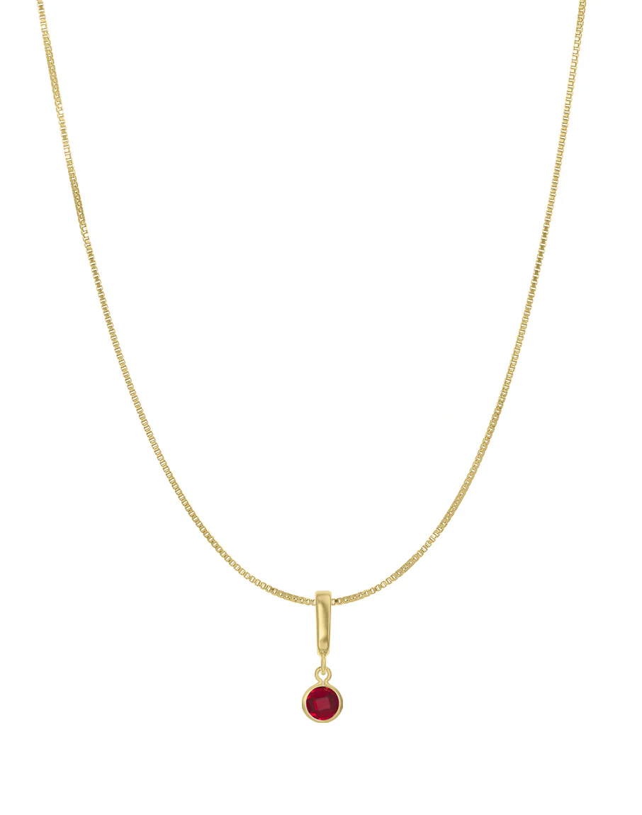 Bezel Birthstone Necklace - Image 9