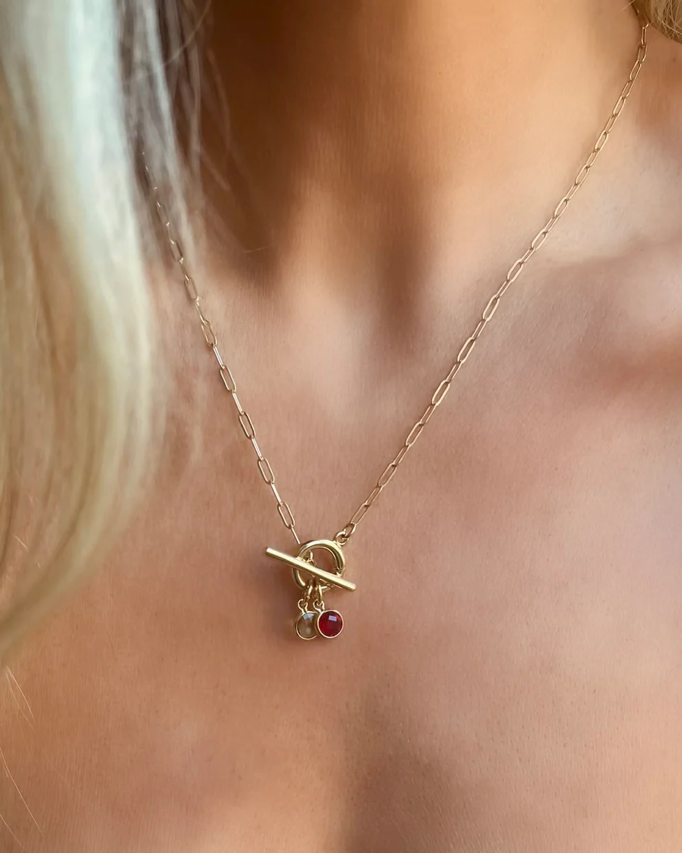 Birthstone Toggle Necklace - Image 3
