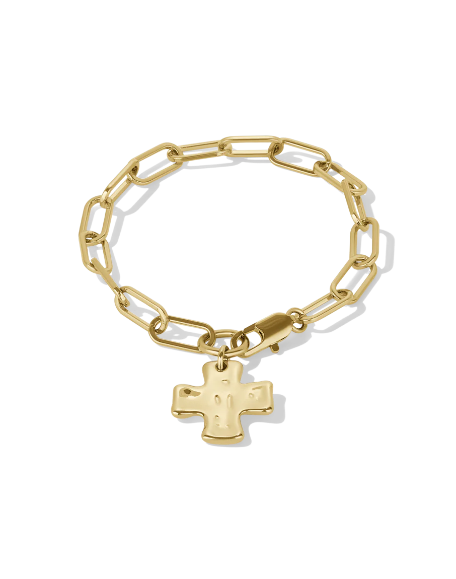 Chunky Cross Chain Bracelet - Image 4