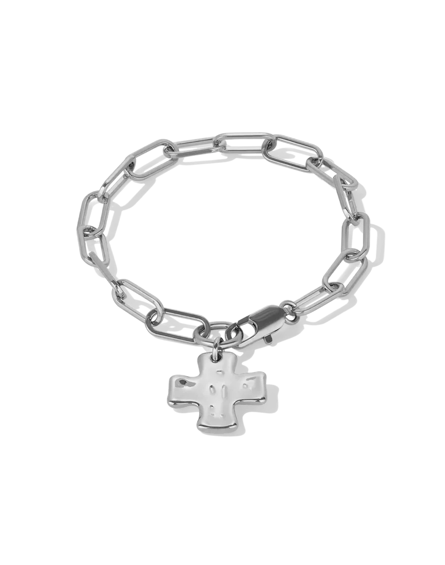 Chunky Cross Chain Bracelet - Image 5
