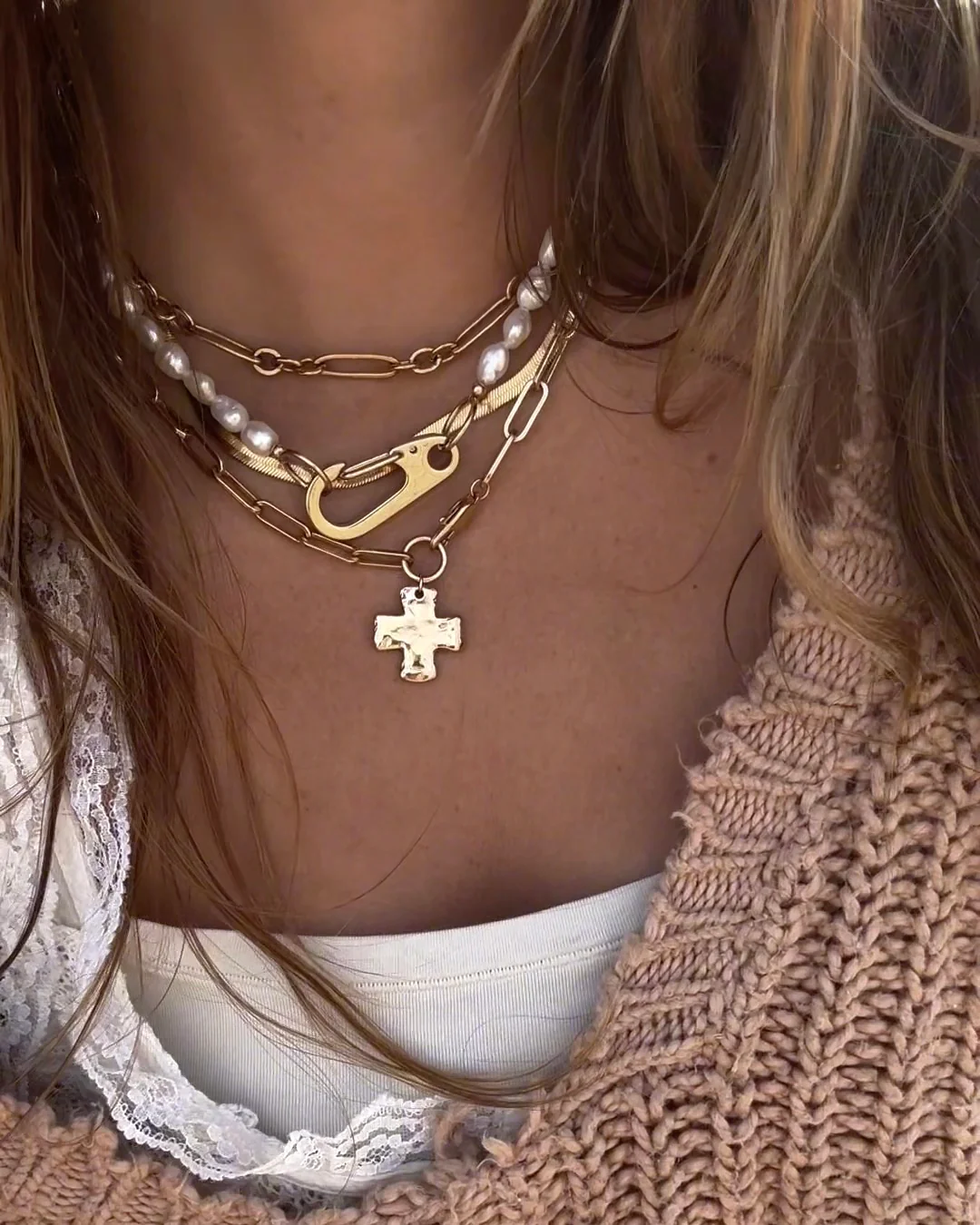 Chunky Cross and Pearl Lock Maximalist Set - Image 3
