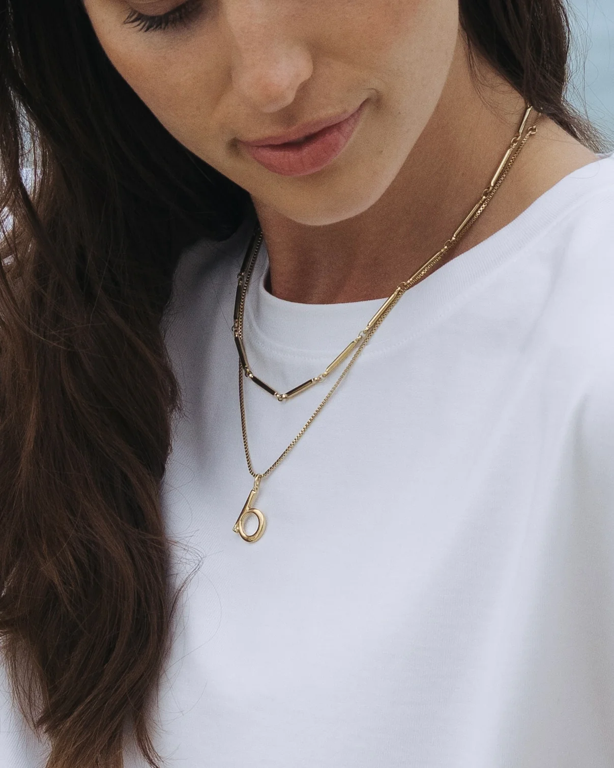 Crystal Letter Necklace - Image 3