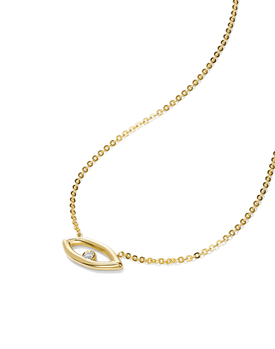 Diamond Evil Eye Necklace - Image 3