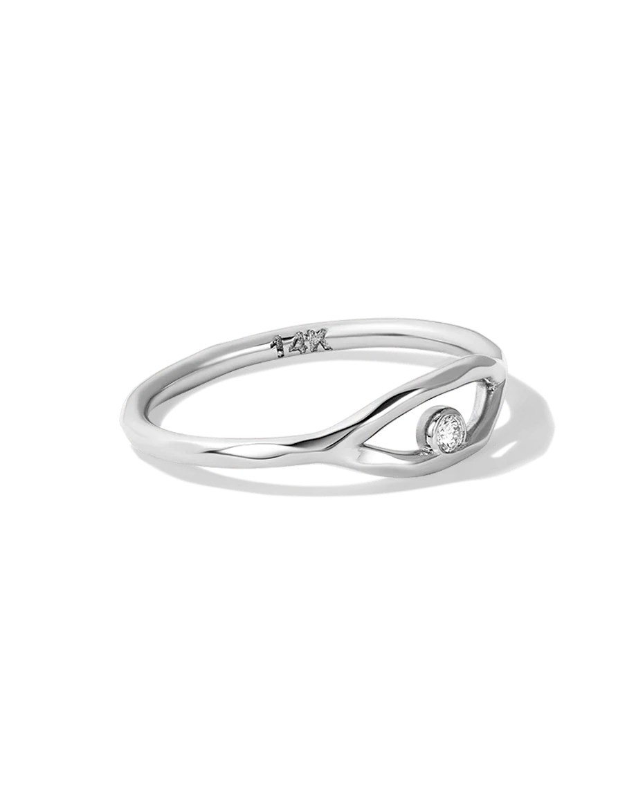 Diamond Evil Eye Ring - Image 4
