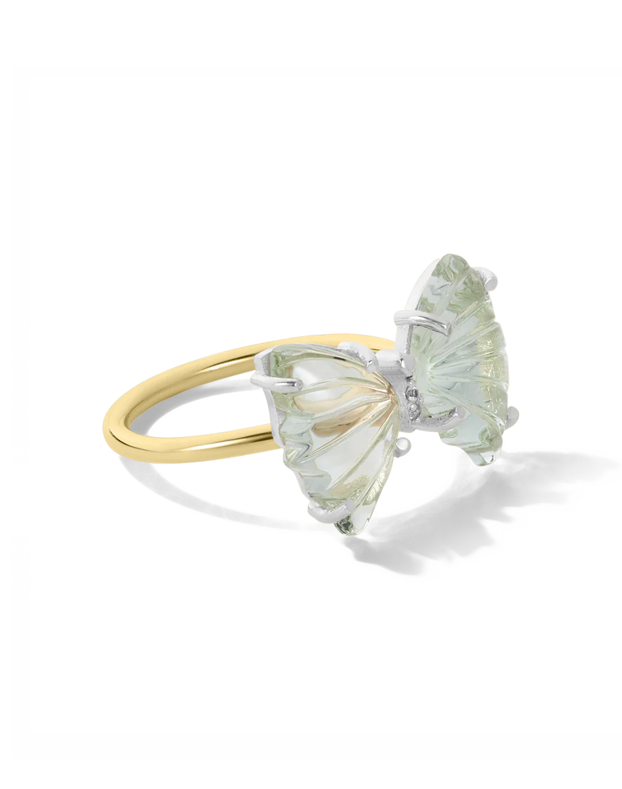 Green Amethyst Butterfly Ring - Image 5