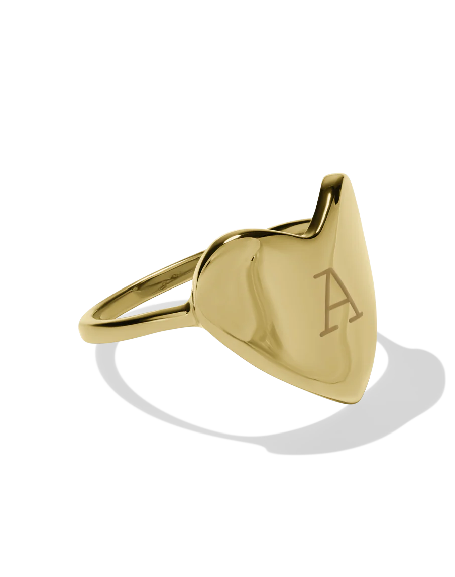 Initial Heart Ring - Image 3