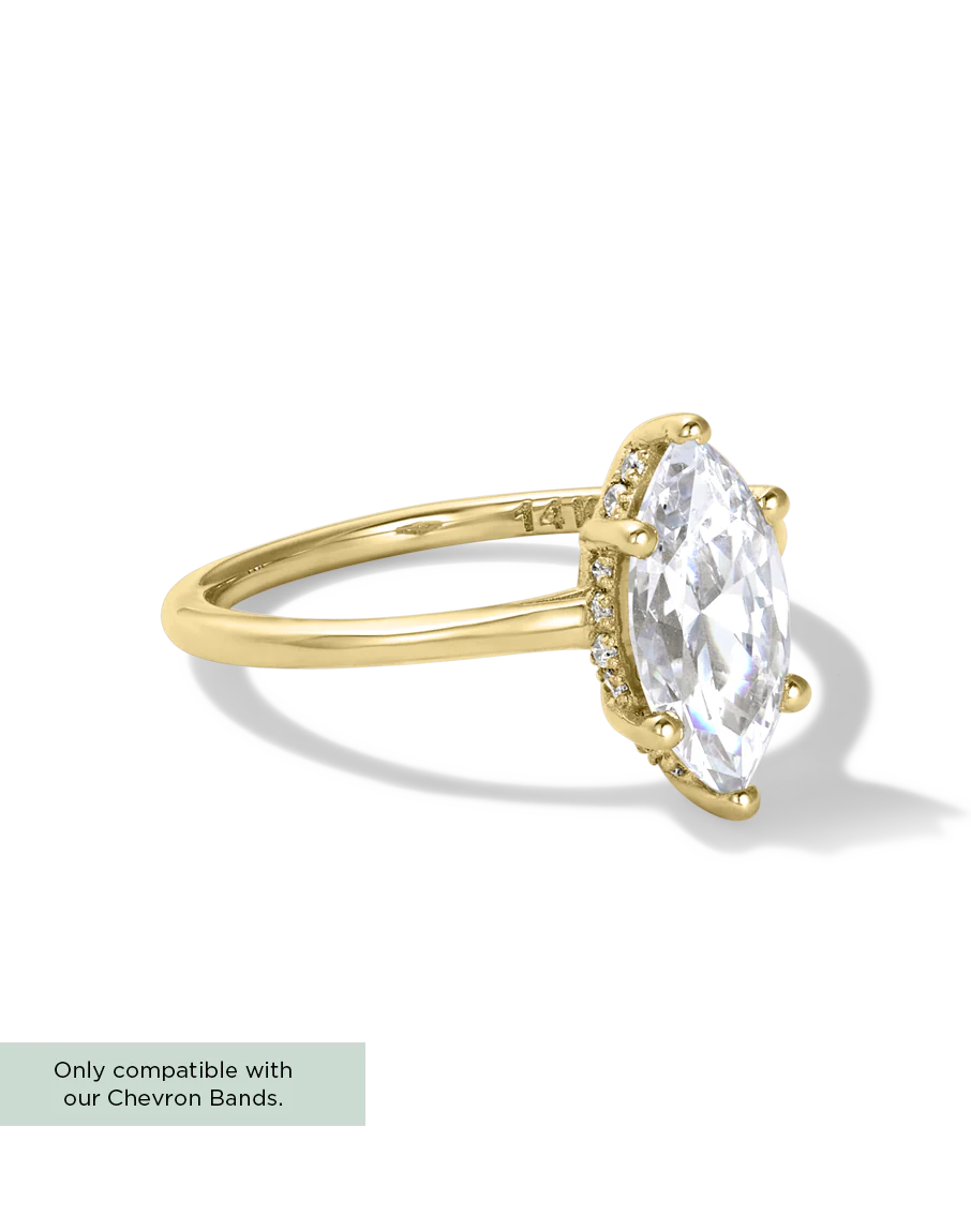 Marquise Halo Diamond Ring - Image 4
