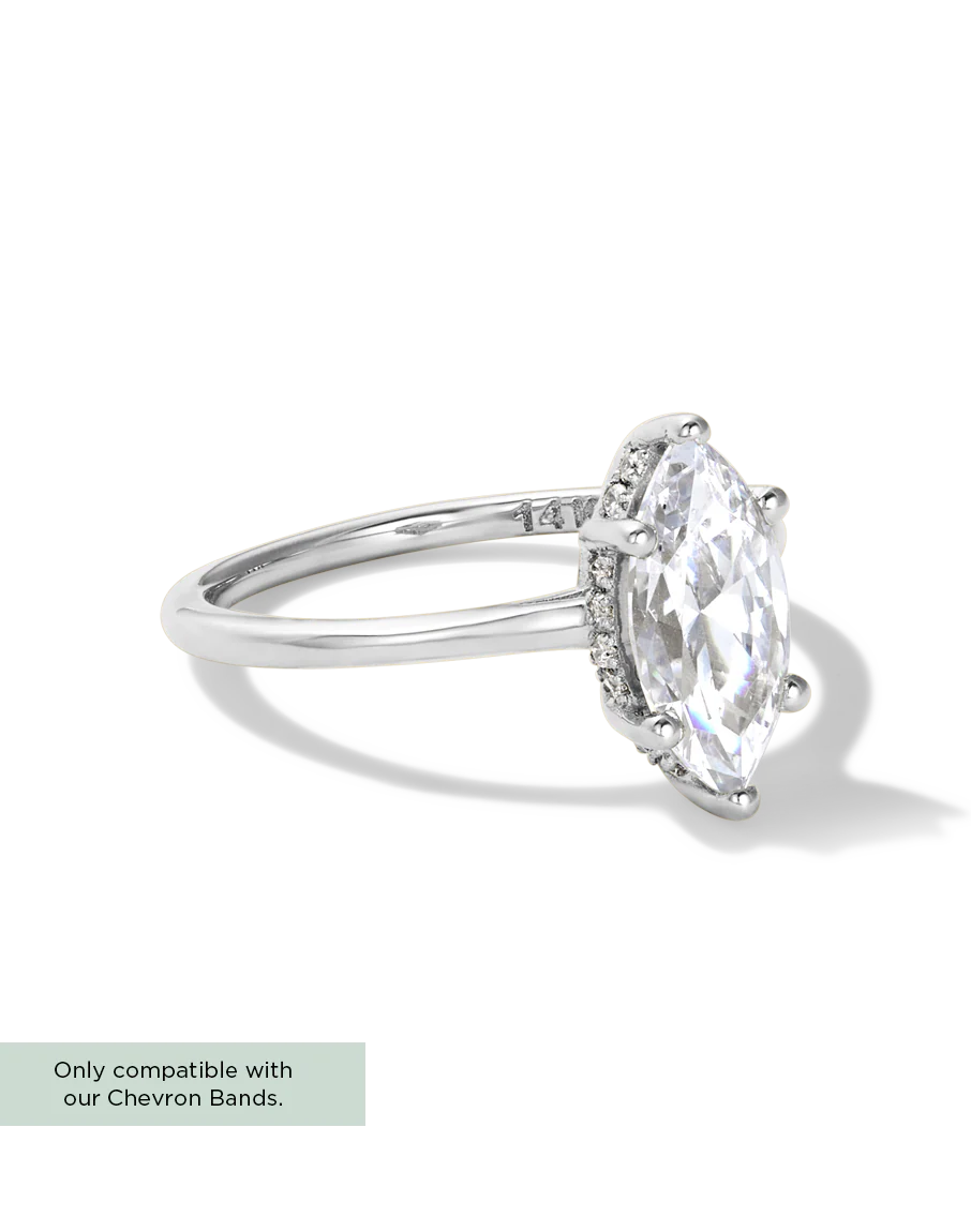 Marquise Halo Diamond Ring - Image 6