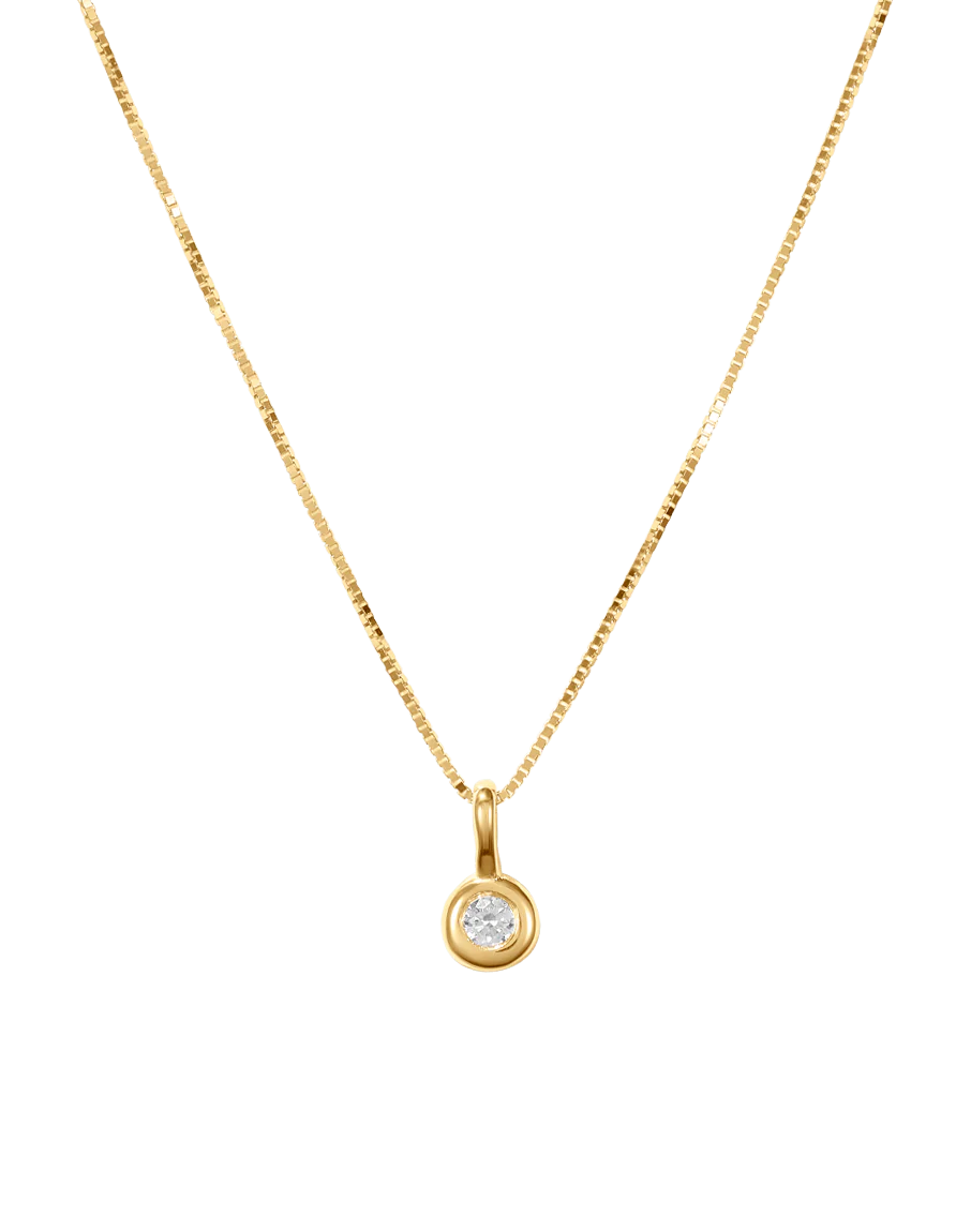 Mini Diamond Drop Necklace - Image 3
