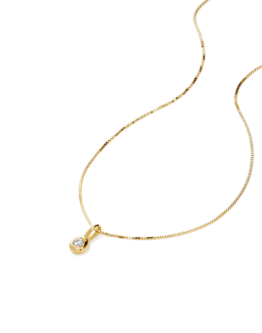 Mini Diamond Drop Necklace - Image 4