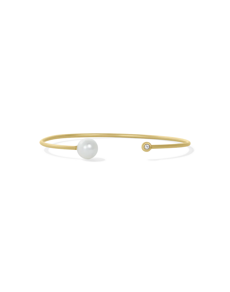 Open Cuff Pearl Bracelet - Image 3
