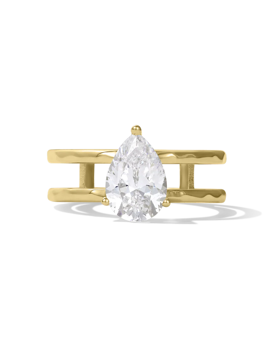 Pear Floating Diamond Ring - Image 3