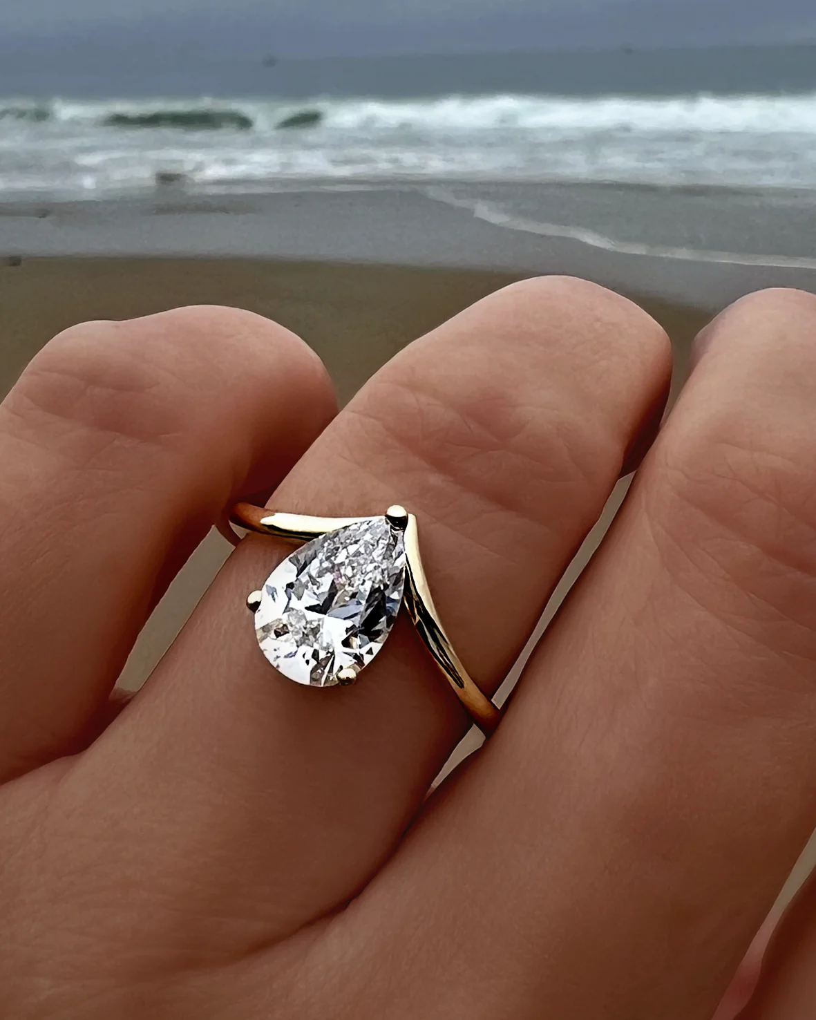 Pear Nesting Diamond Ring - Image 3