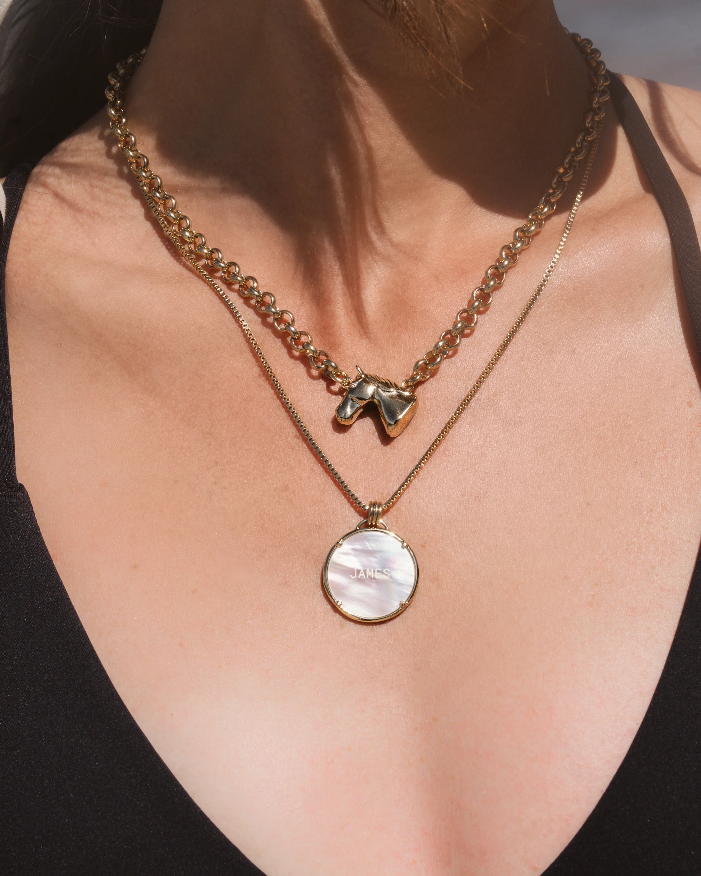 Pearl Disc Necklace - Image 2
