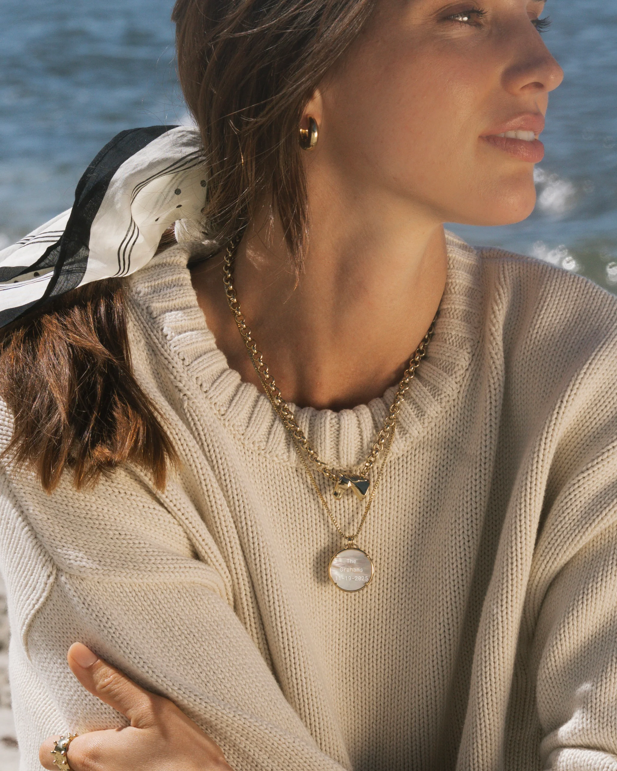 Pearl Disc Necklace - Image 3