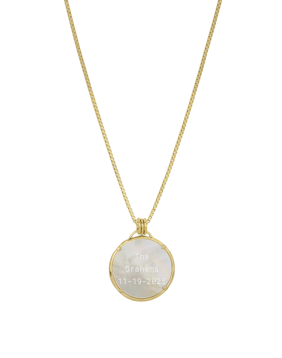 Pearl Disc Necklace - Image 4