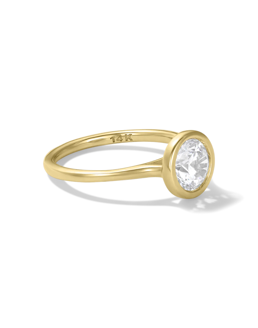 Round Bezel Diamond Ring - Image 4