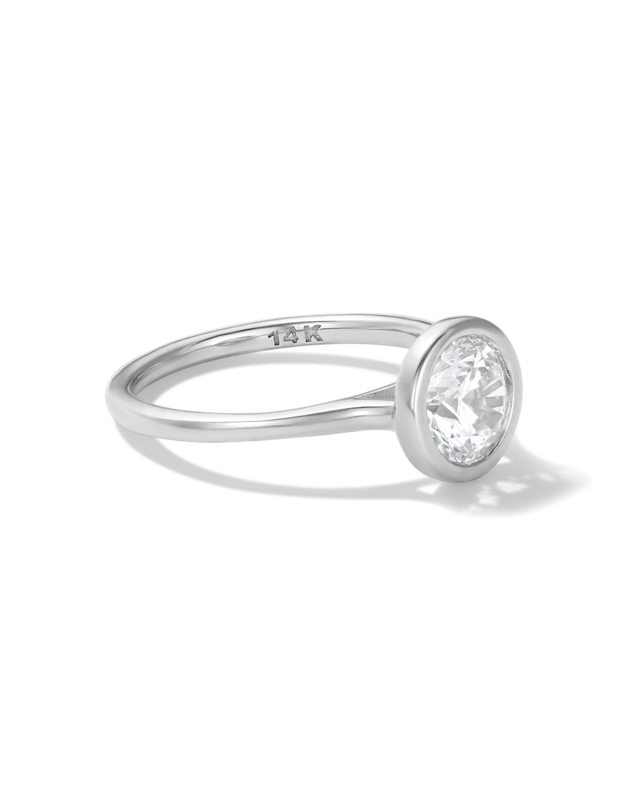 Round Bezel Diamond Ring - Image 6