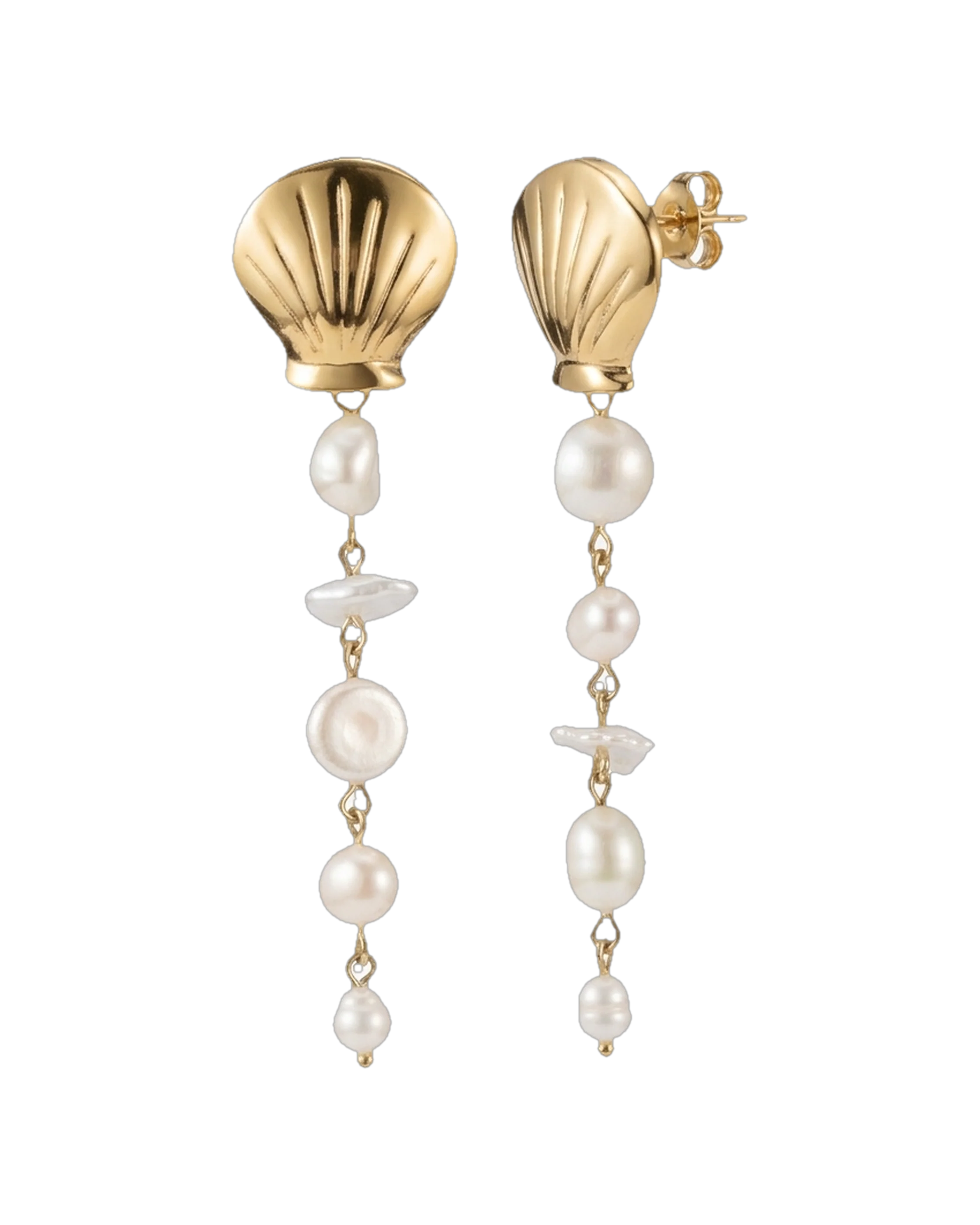 Shell Pearl Earrings - Image 5