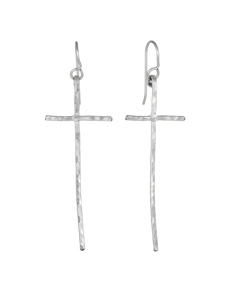 Skinny Cross Earrings - Image 4