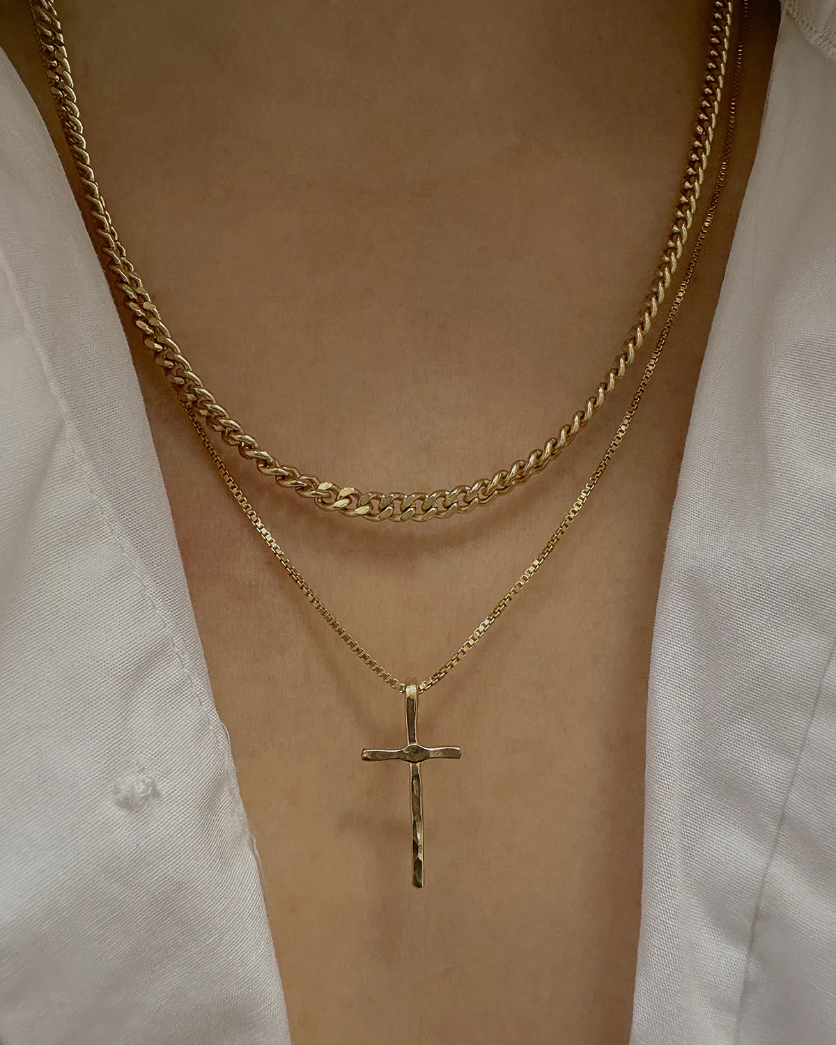 Skinny Cross Necklace - Image 2