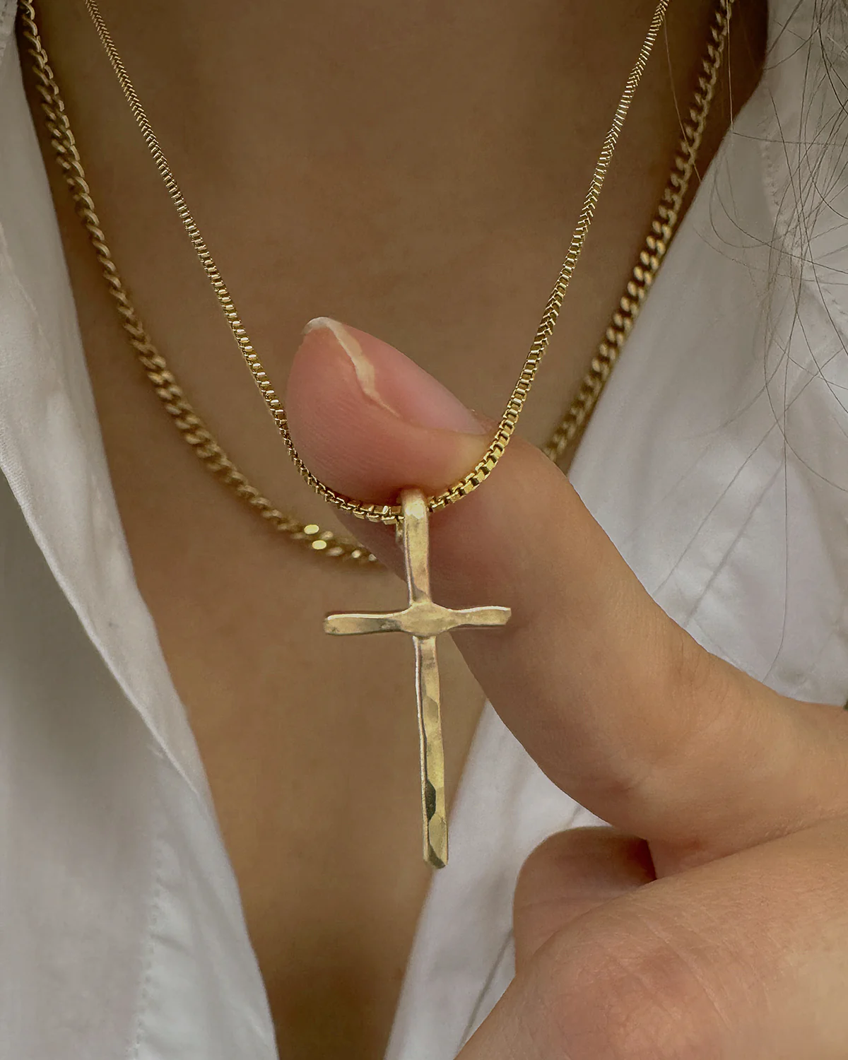 Skinny Cross Necklace - Image 5
