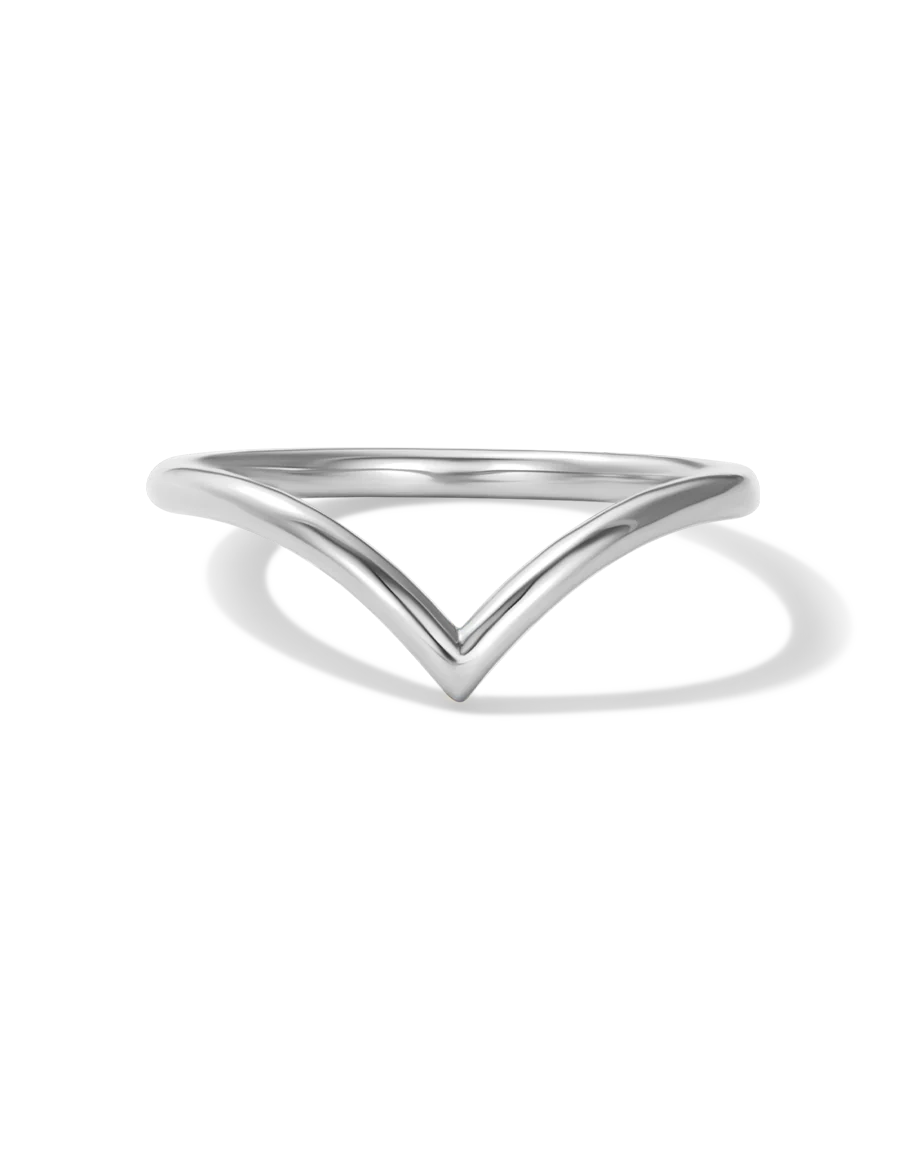 Solid Gold Chevron Band - Image 5