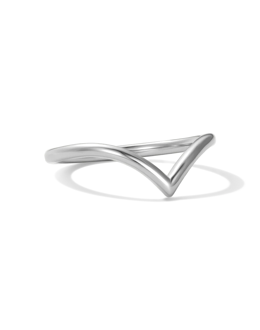 Solid Gold Chevron Band - Image 6