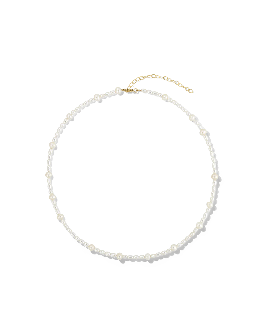 Tiny Pearl Necklace - Image 4