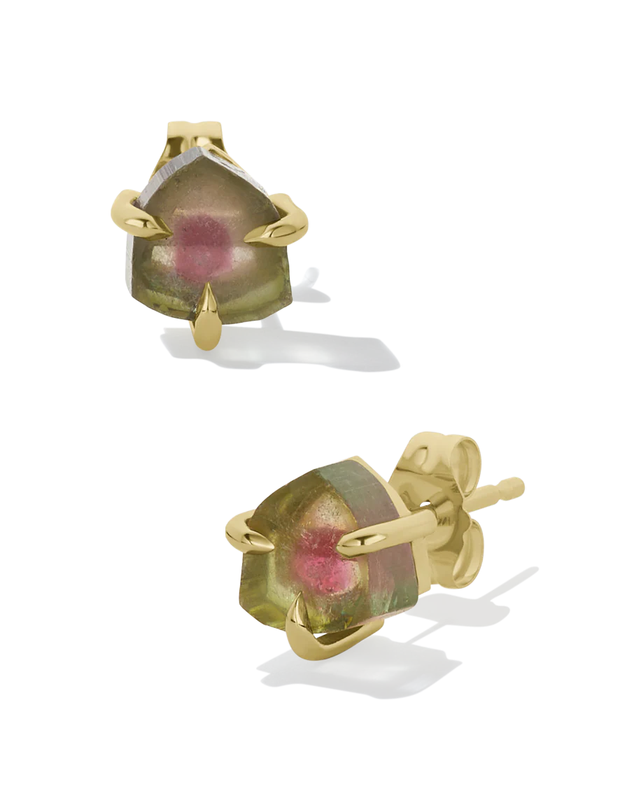 Watermelon Tourmaline Studs - Image 2